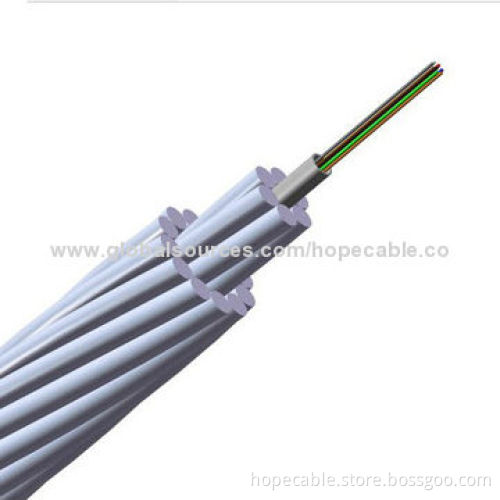 OPGW fiber-optic cable with another ground wire